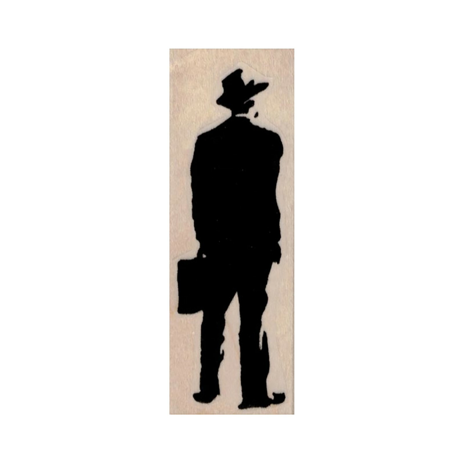Mounted Rubber Stamp, Businessman Silhouette, Business Man, Suit, Man, Briefcase
