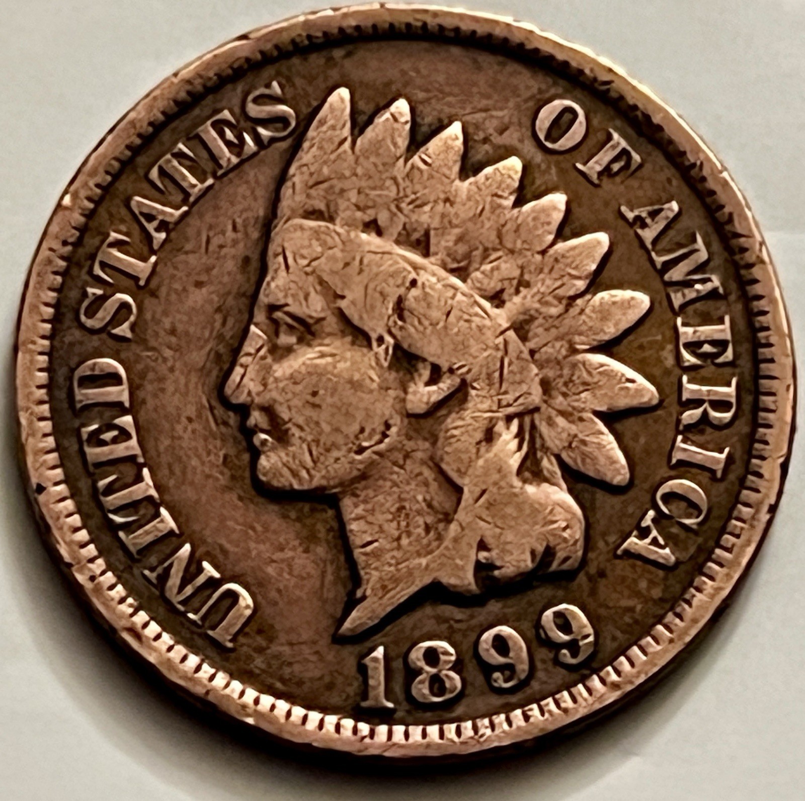 1899 Indian Head Cent 19th Century Philadelphia Mint Circulated Penny BN942