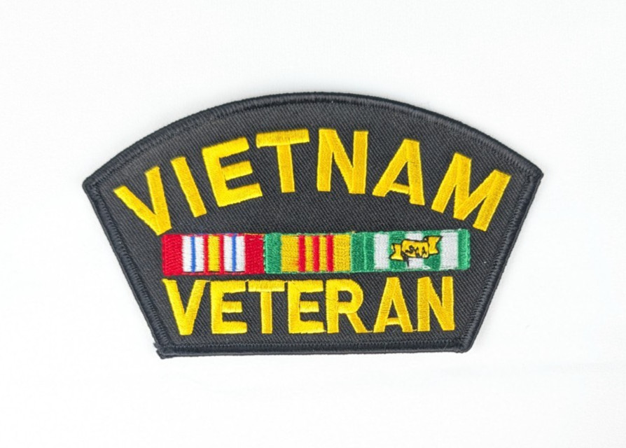Vietnam Veteran Iron On Patch w/Vietnam Service Ribbons PML-181