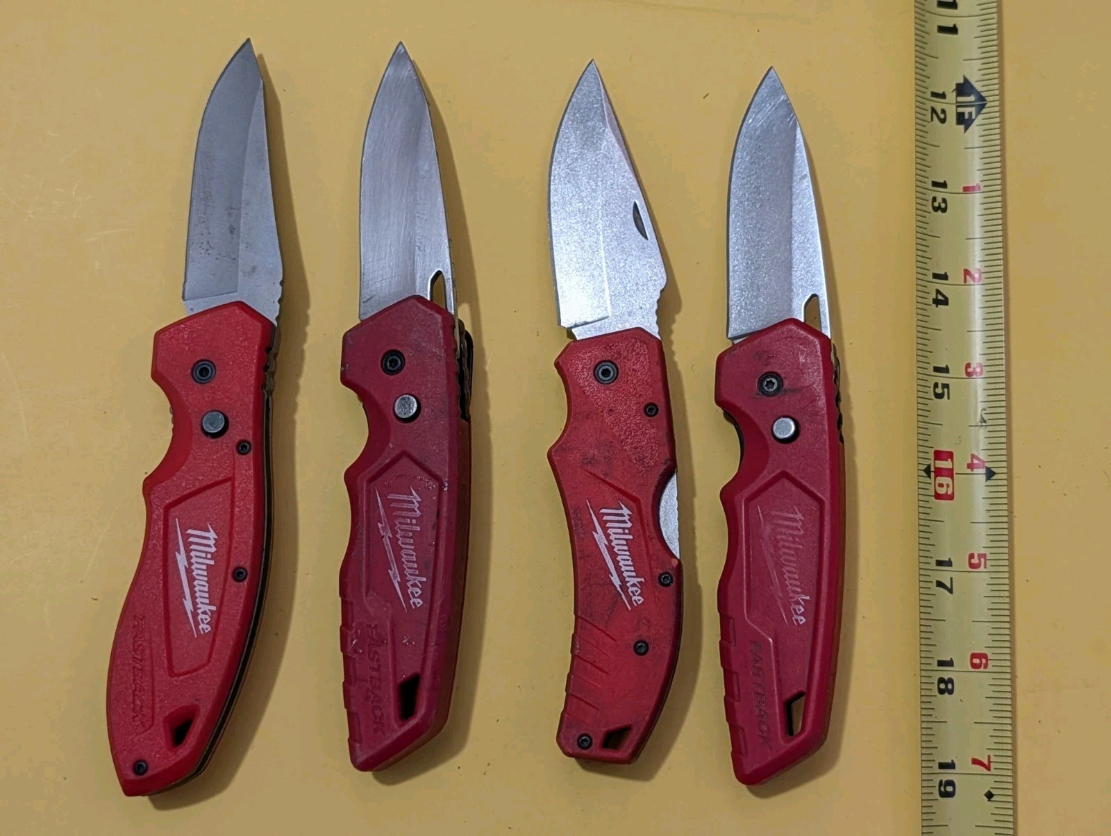 Lot Of 4 Milwaukee 48-22-1520 Fastback Folding Knife
