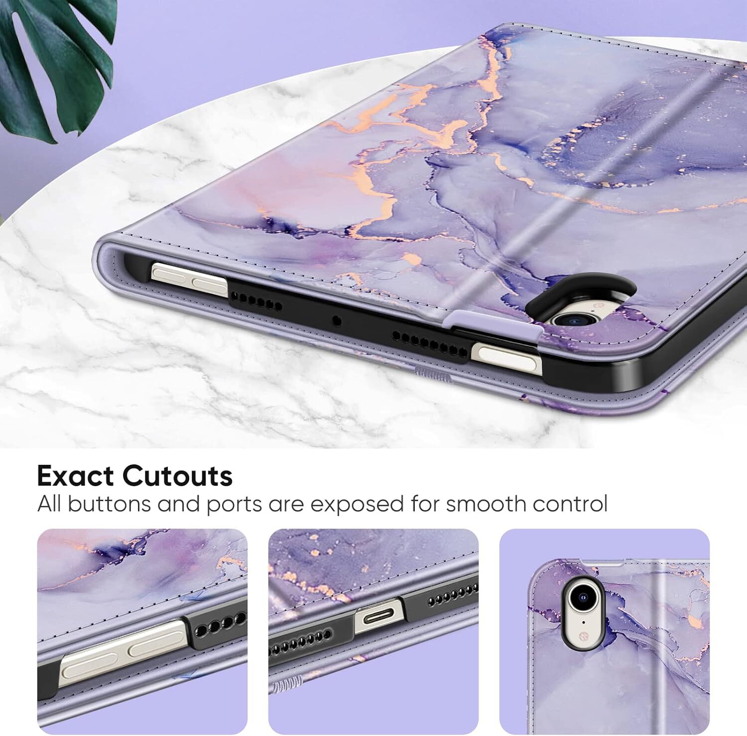 Case for iPad Mini 7 (A17 Pro) 2024 / iPad Mini 6 Multi-Angle Smart Stand Cover