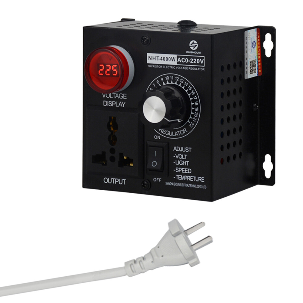 4000W Voltage Regulator Speed Motor Fan Dimmer Variable Controller AC110-220V