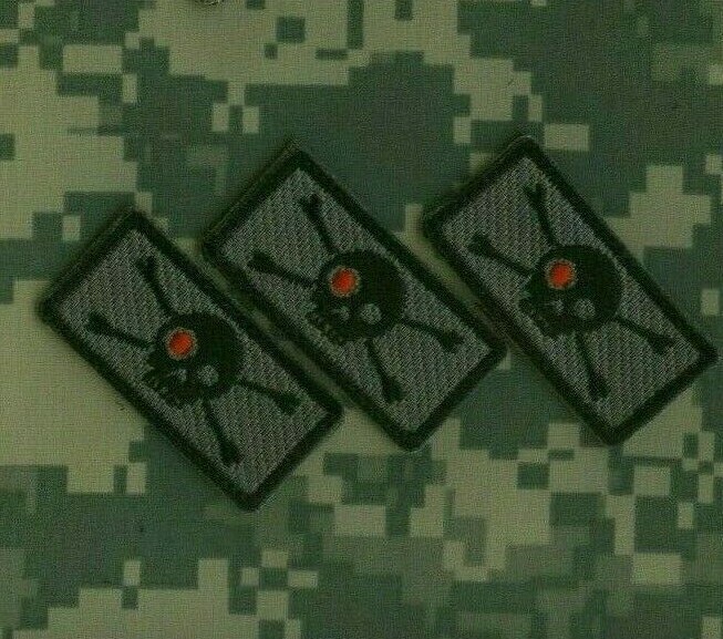JSOC JTF JOINT SP OPS TASK FORCE SFG ODA SAS 2" 3-TAB: RED EYE TERMINATOR SKULL