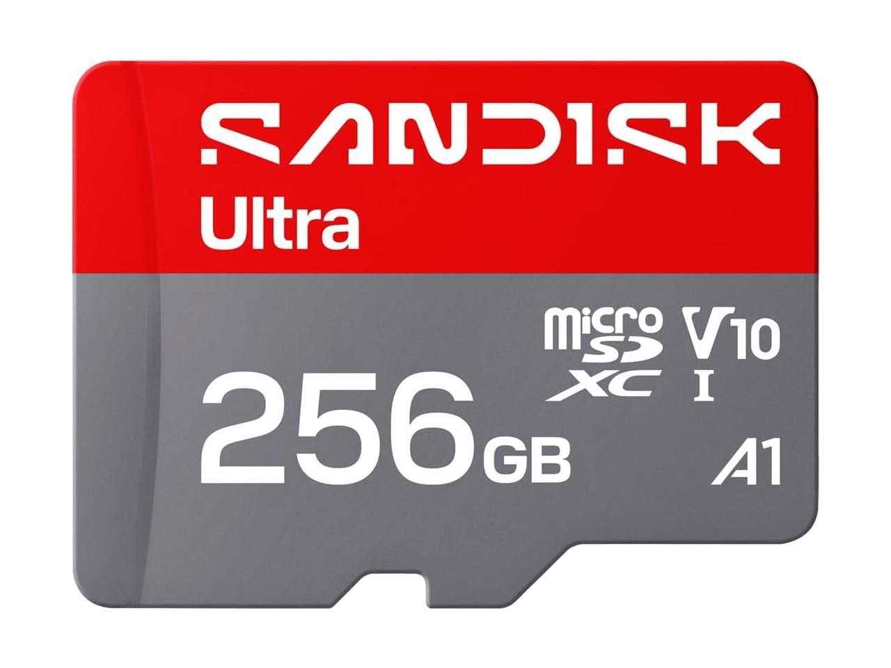 SANDISK 256GB Ultra microSD UHS-I Card - Up to 195MB/s Read Speed, Full HD Video