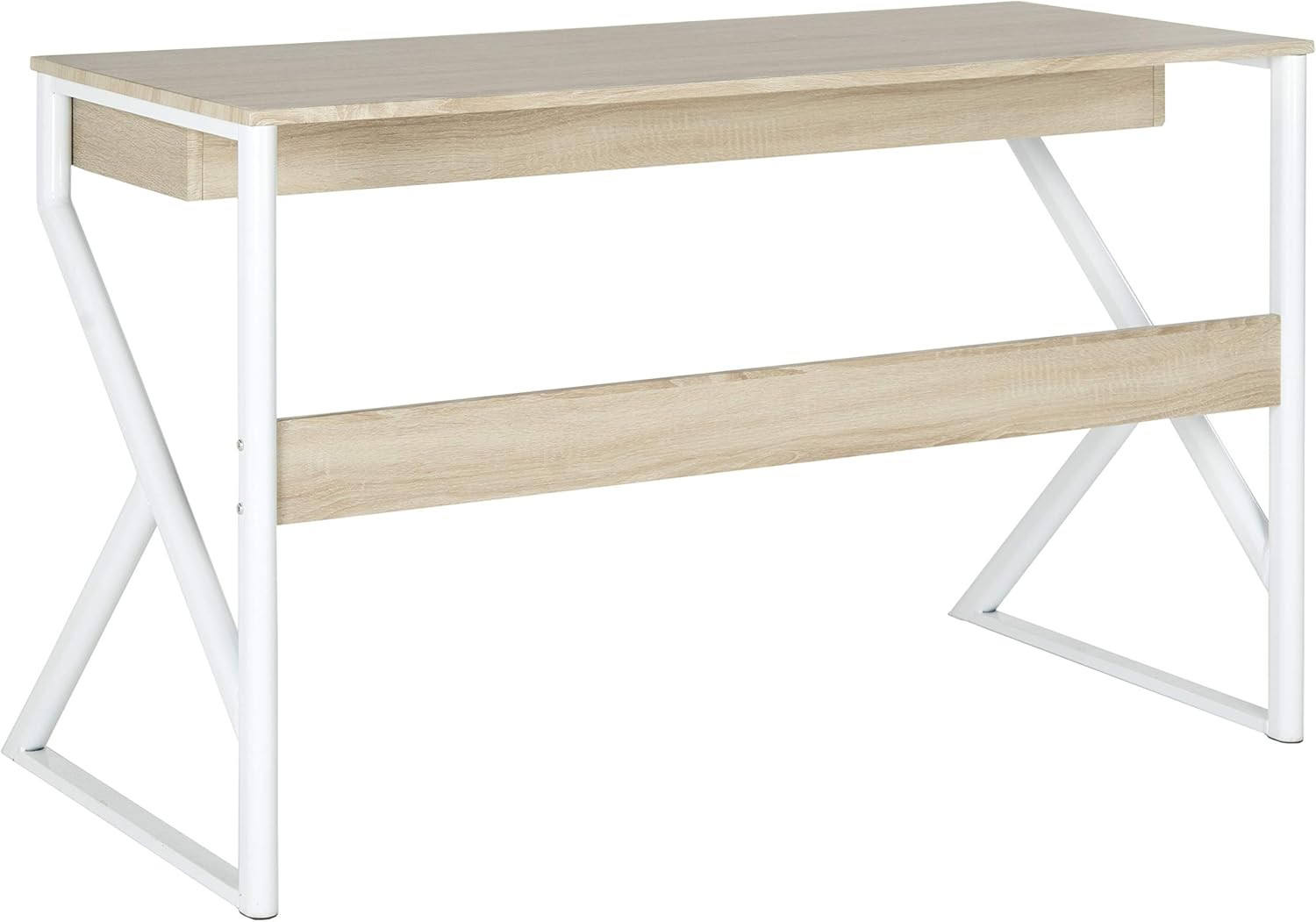 Bryant Natural & White Home Office Computer Desk for Stylish Workspaces