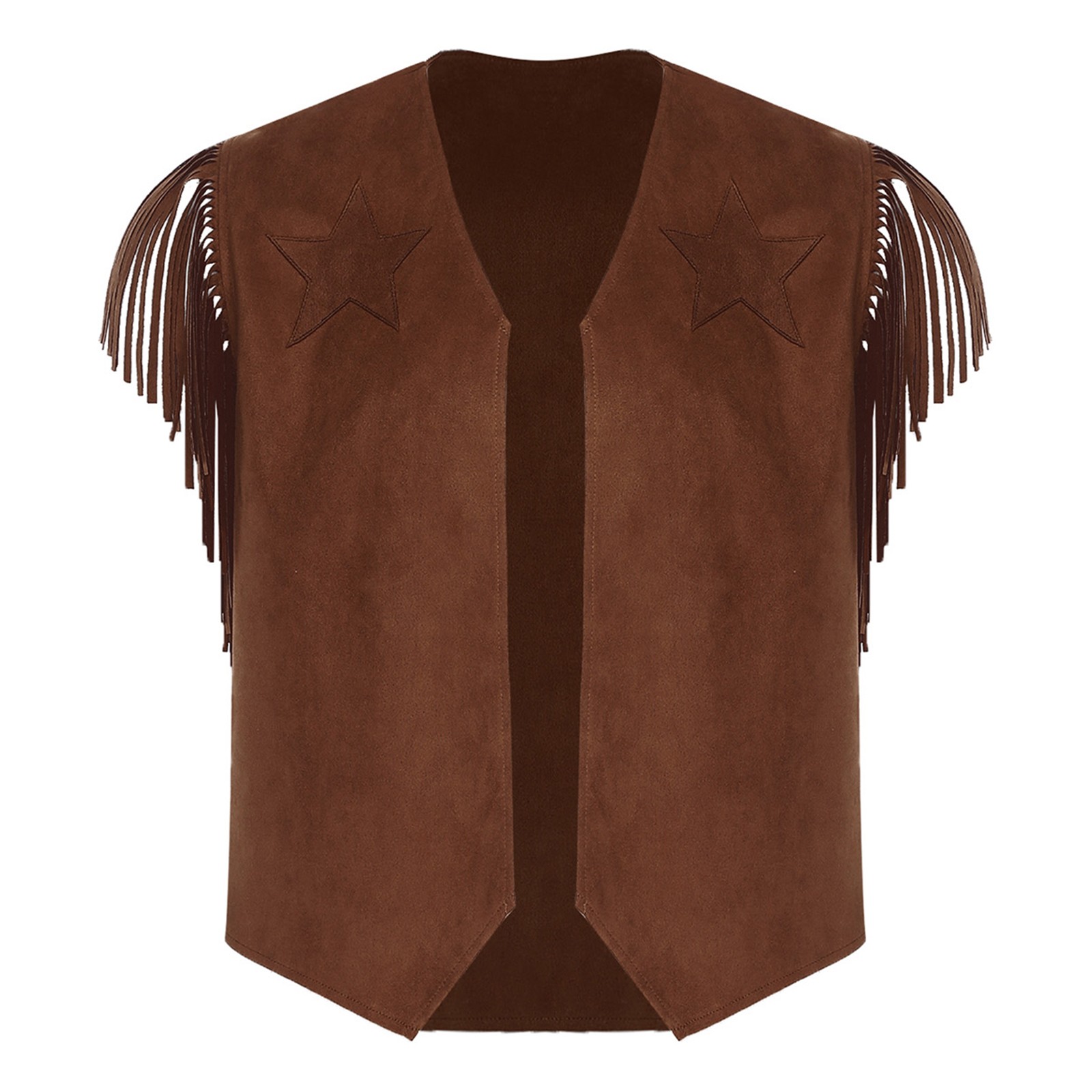 Mens Open Front Shrug Cardigan Cowboy Outfit Tassel Tassel Crop Top Vests