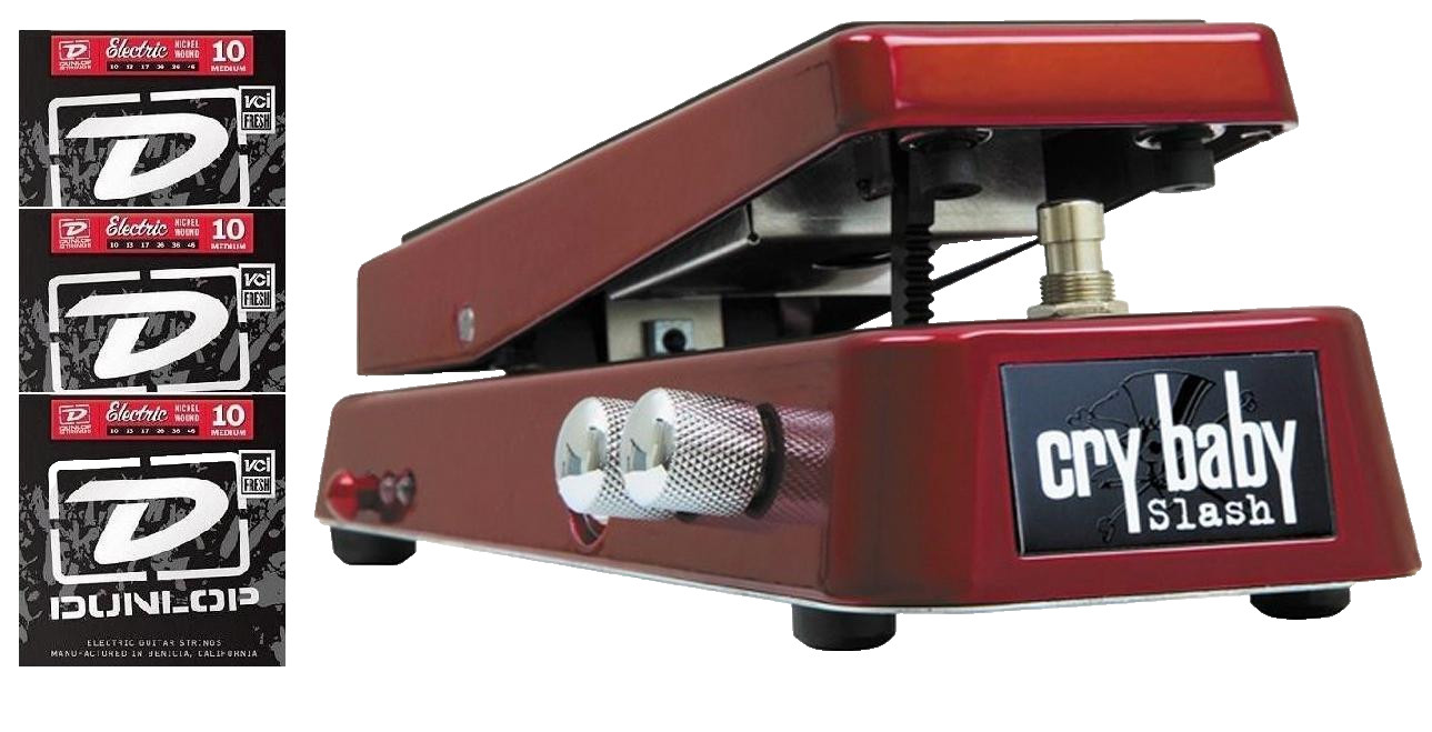 Dunlop Slash Cry Baby SW95 Signature Wah w/ Distortion ( 3 FREE SETS OF STRINGS)