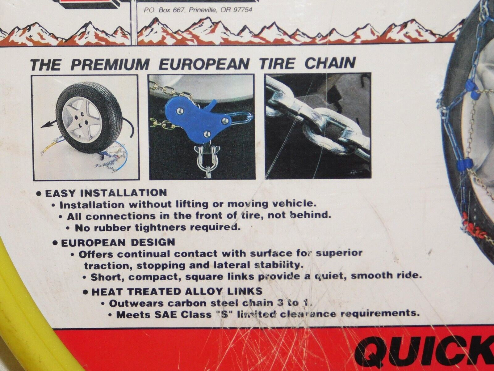 Les Schwab Tire Snow Chains, Stock # 1325, Never Used
