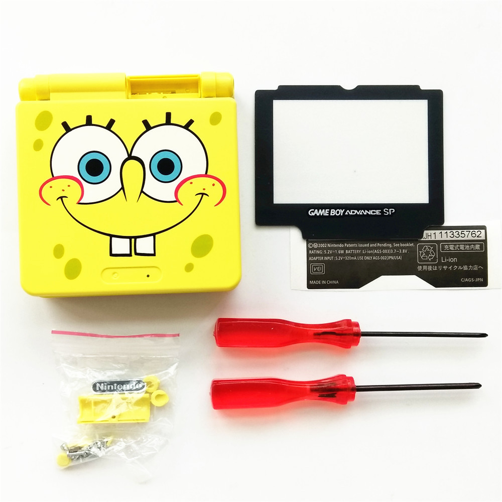 Limited SpongeBob Shell Housing Case For Nintendo Gameboy Advance SP GBA SP