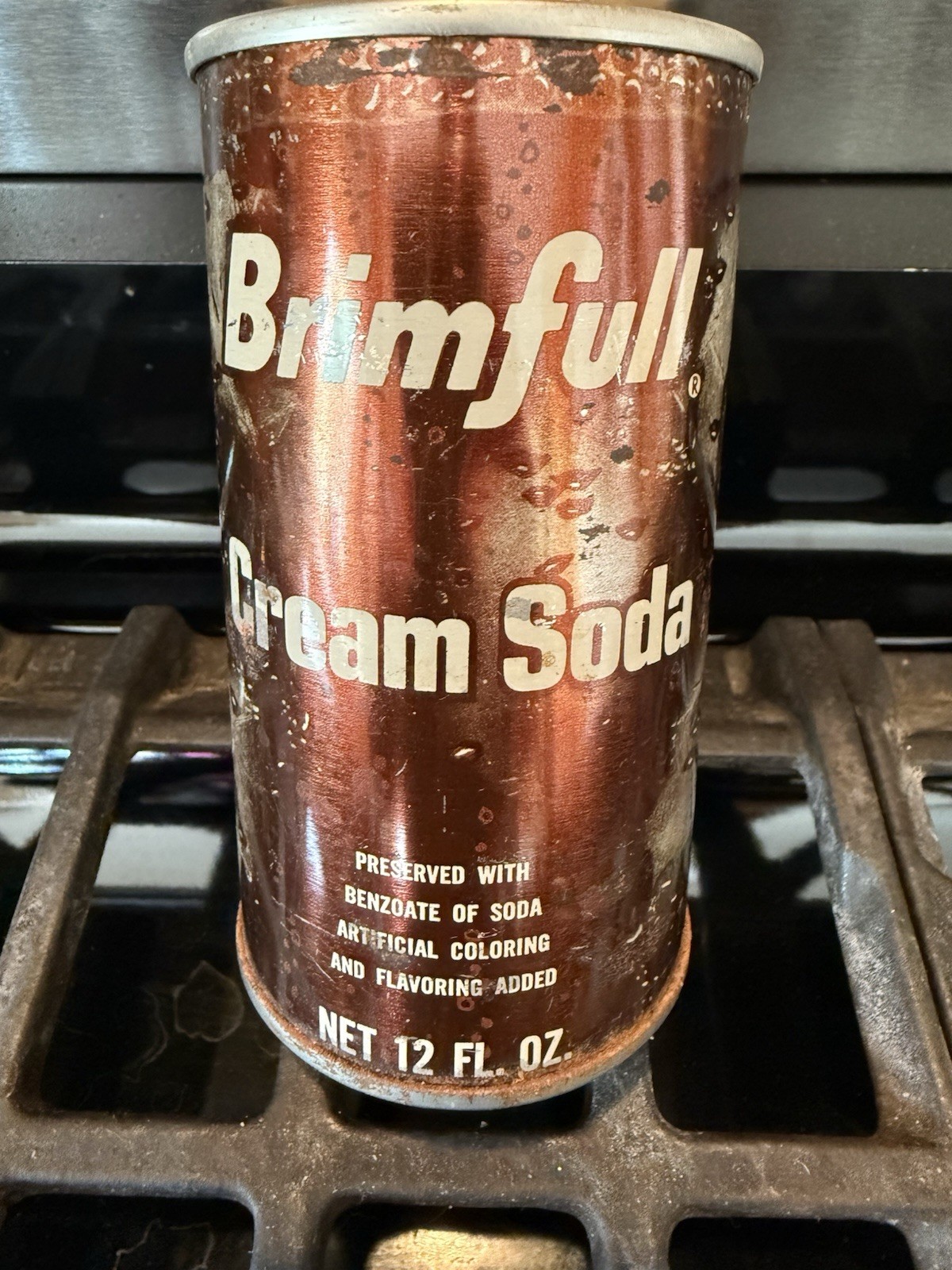 RARE Vintage BRIMFULL CREAM SODA 🥤 LIFT RING SODA 🥤 Can