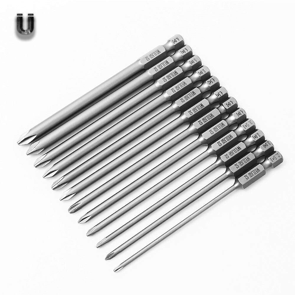 Electric Bits For Screwdriver Set S2 Ph2 L50-l150 Drill Magnetic Bit Torque S1/4