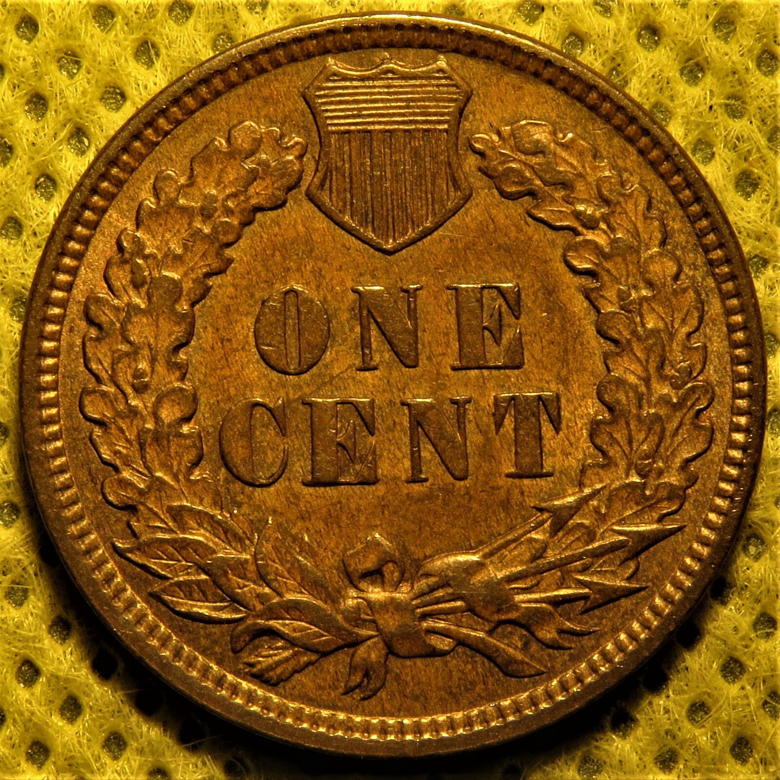 Almost Uncirculated 1909 Indian Head Cent doubled die large L over small L