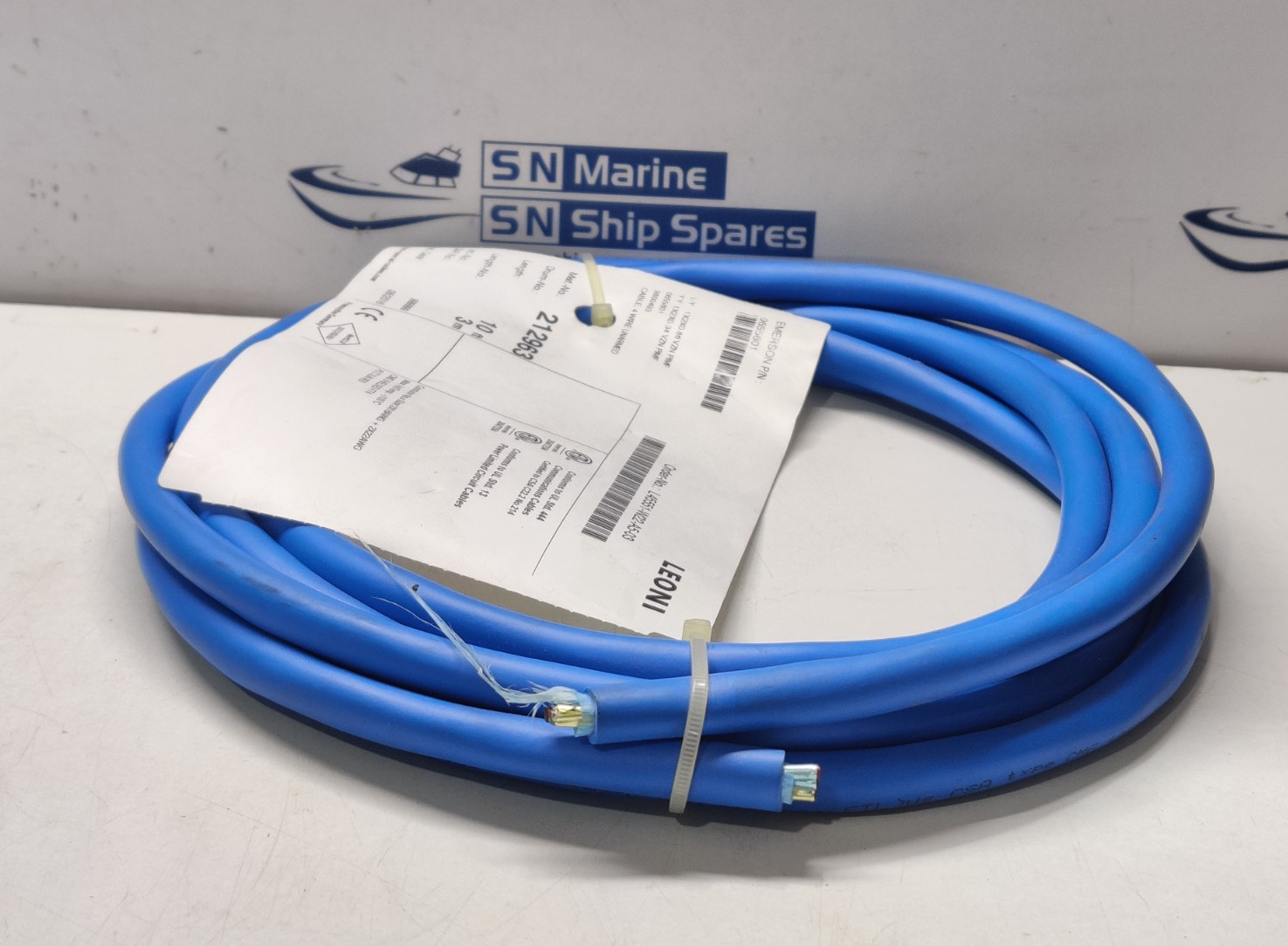 Emerson 0655601 Shielded Cable, 4 Wire PLTC 10ft Leoni