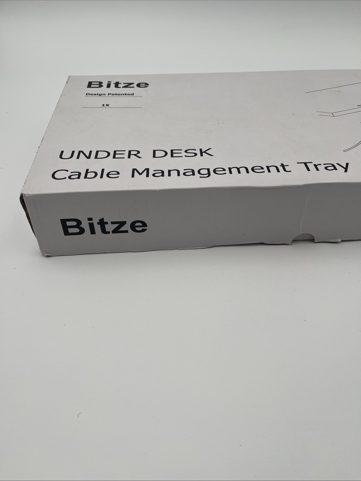 BITZE Under Desk Cable Management Tray for Office and Home