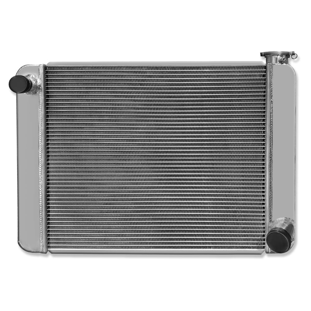 Universal 24x19 Aluminum Radiator for SBC BBC 1.5 Inlet 1.75 Outlet
