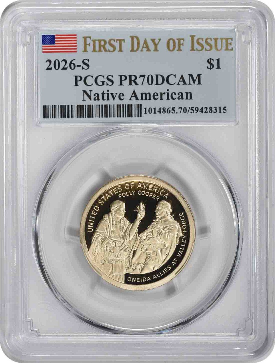 2026-S Sacagawea Native American Dollar PR70DCAM First Day of Issue PCGS