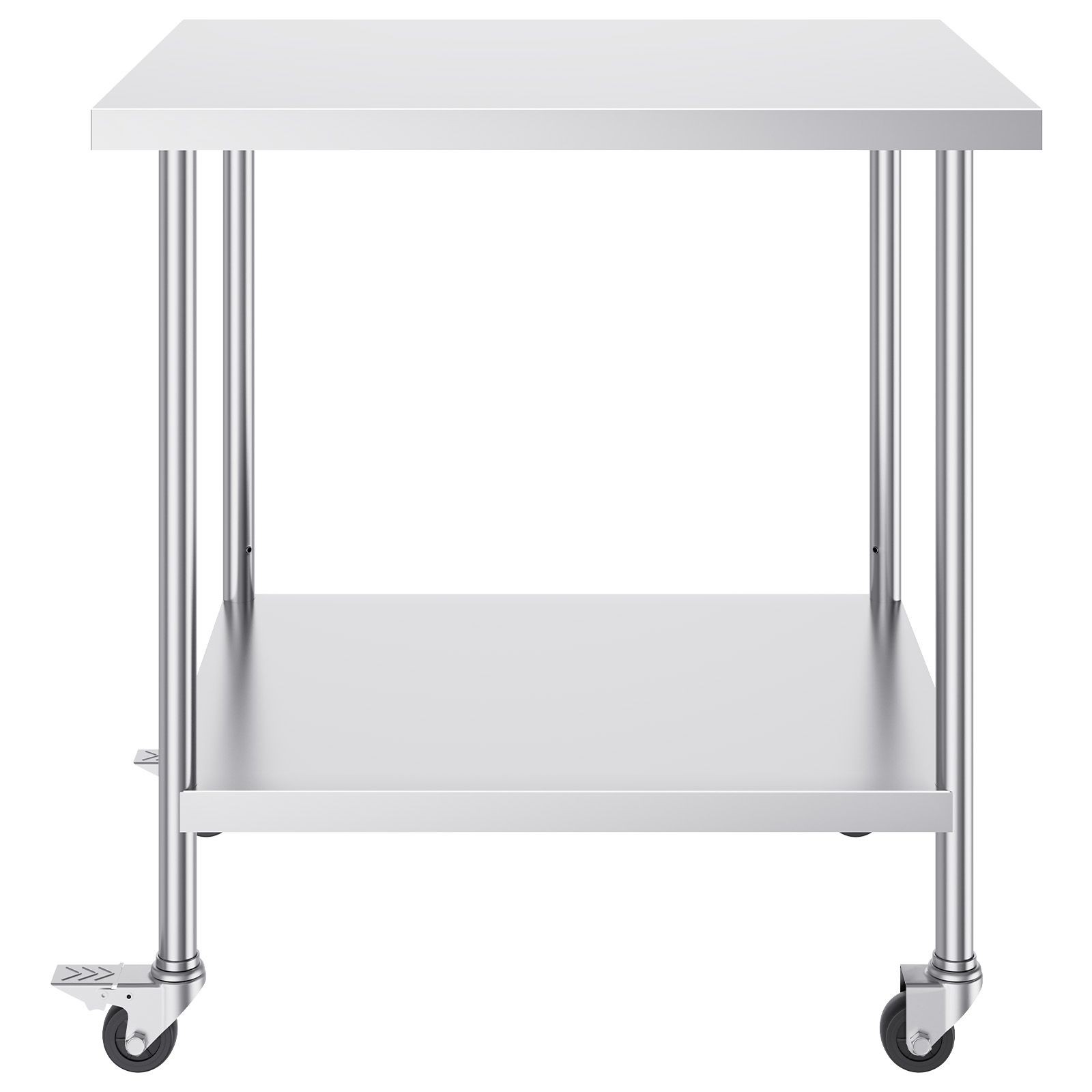 30x18x38in Stainless Steel Work Table with 3 Adjustable Levels