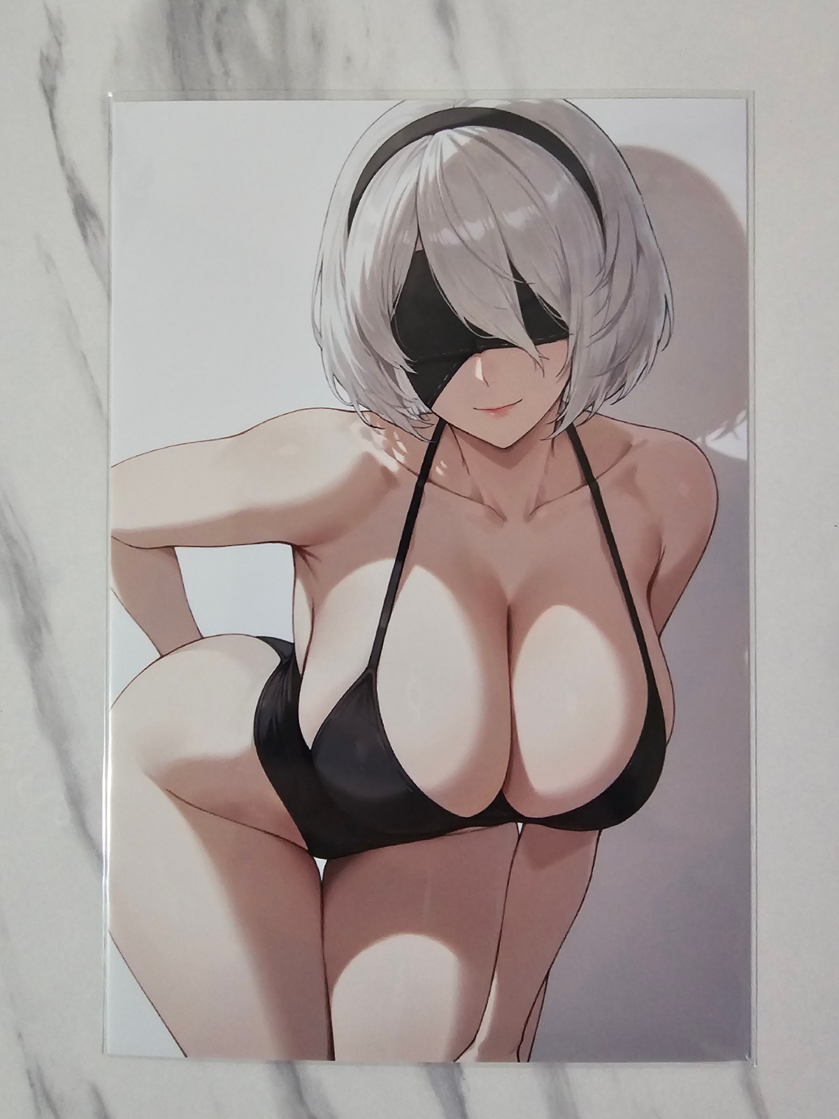 Anime Waifu Glossy Photo Art Print [6x4] - 2B