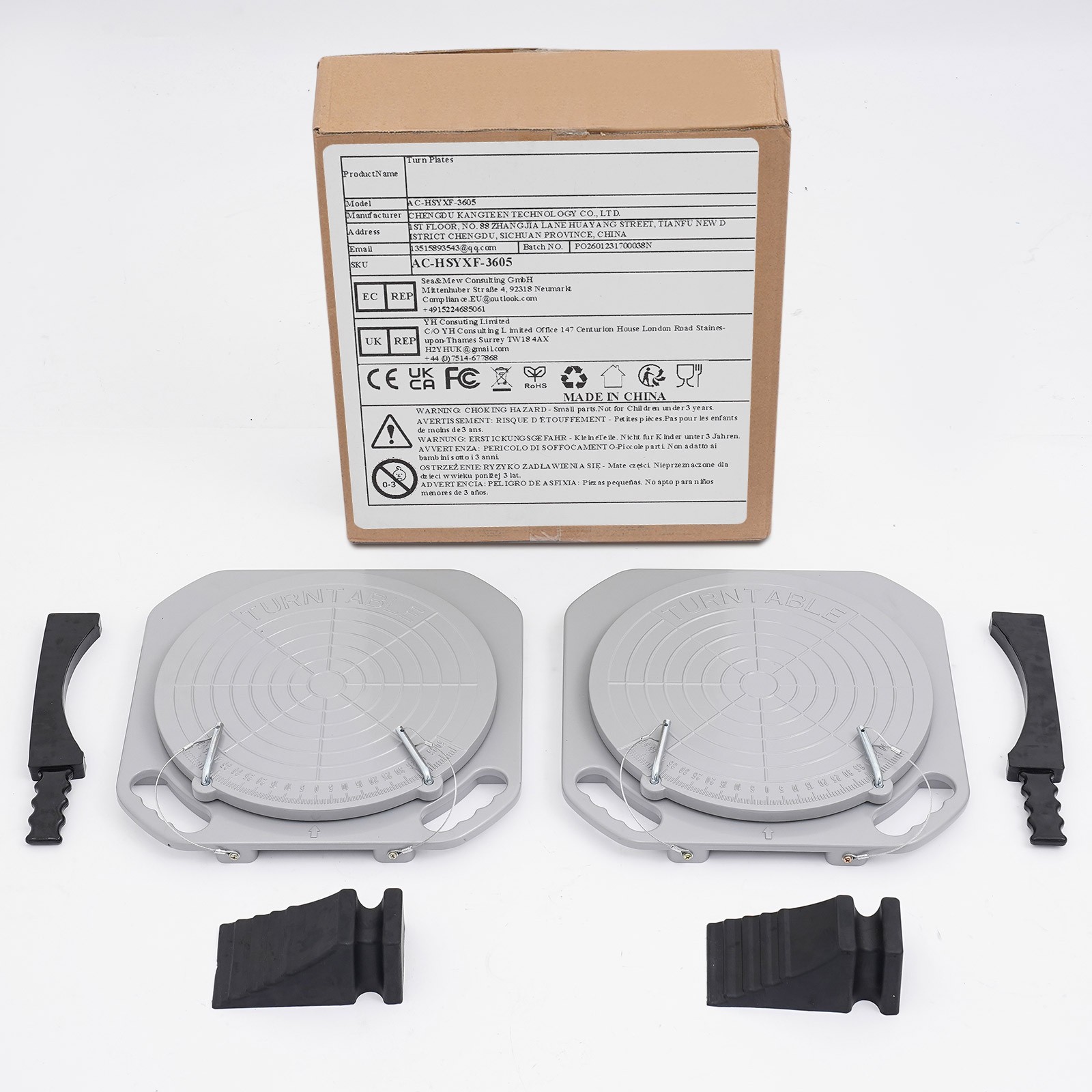 2pcs Car Front End Wheel Alignment Turntable Turn Plates Tool &Transition Block