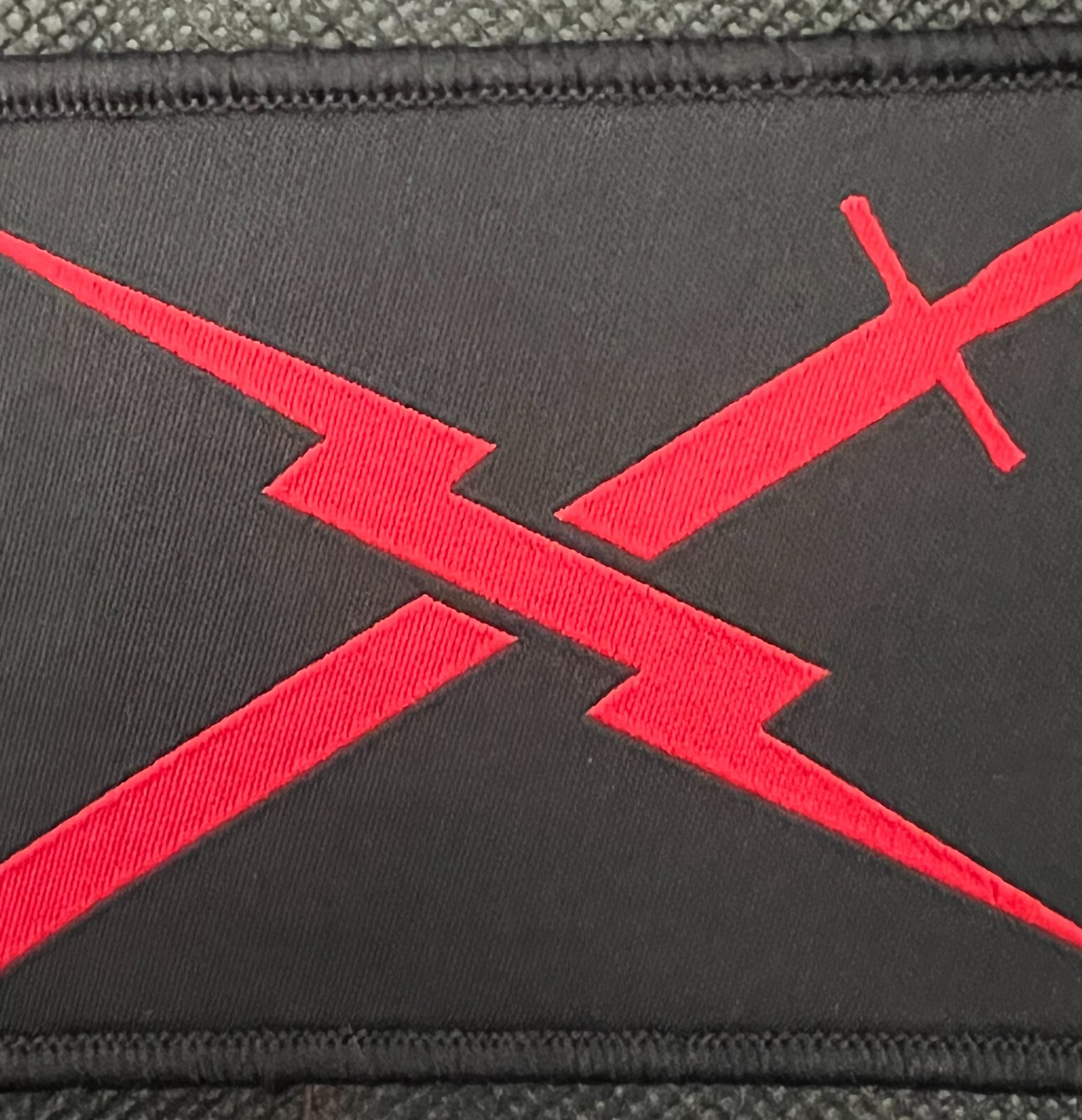 Phantom Defense "Sword & Lightning Bolt/Hunter" Patch Black & Red Variant
