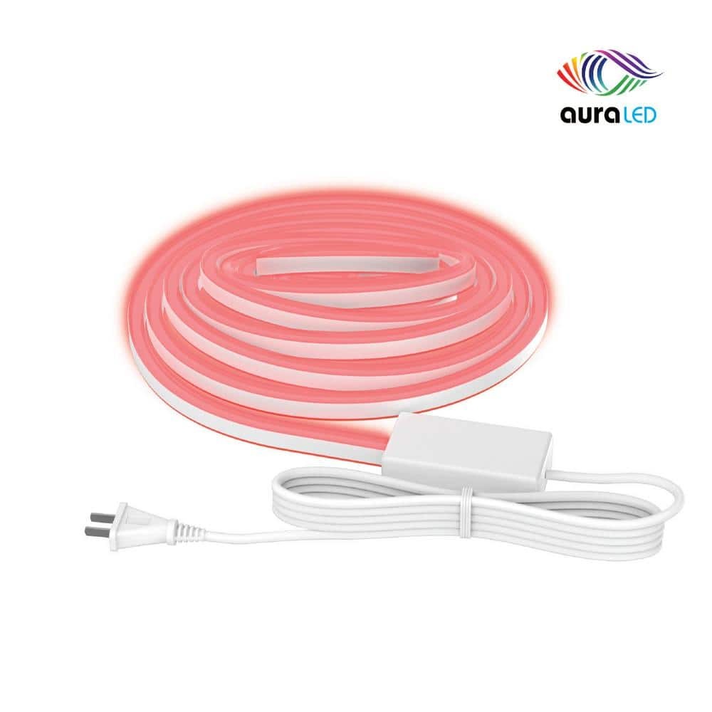 Tzumi Aura LED 60W Smart 16 ft. Plug-In Wi-Fi Color Changing Rope Light