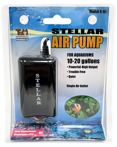 TOM STELLAR AIR PUMP S-10  for AQUARIUM FISH TANKS SINGLE OUTLET