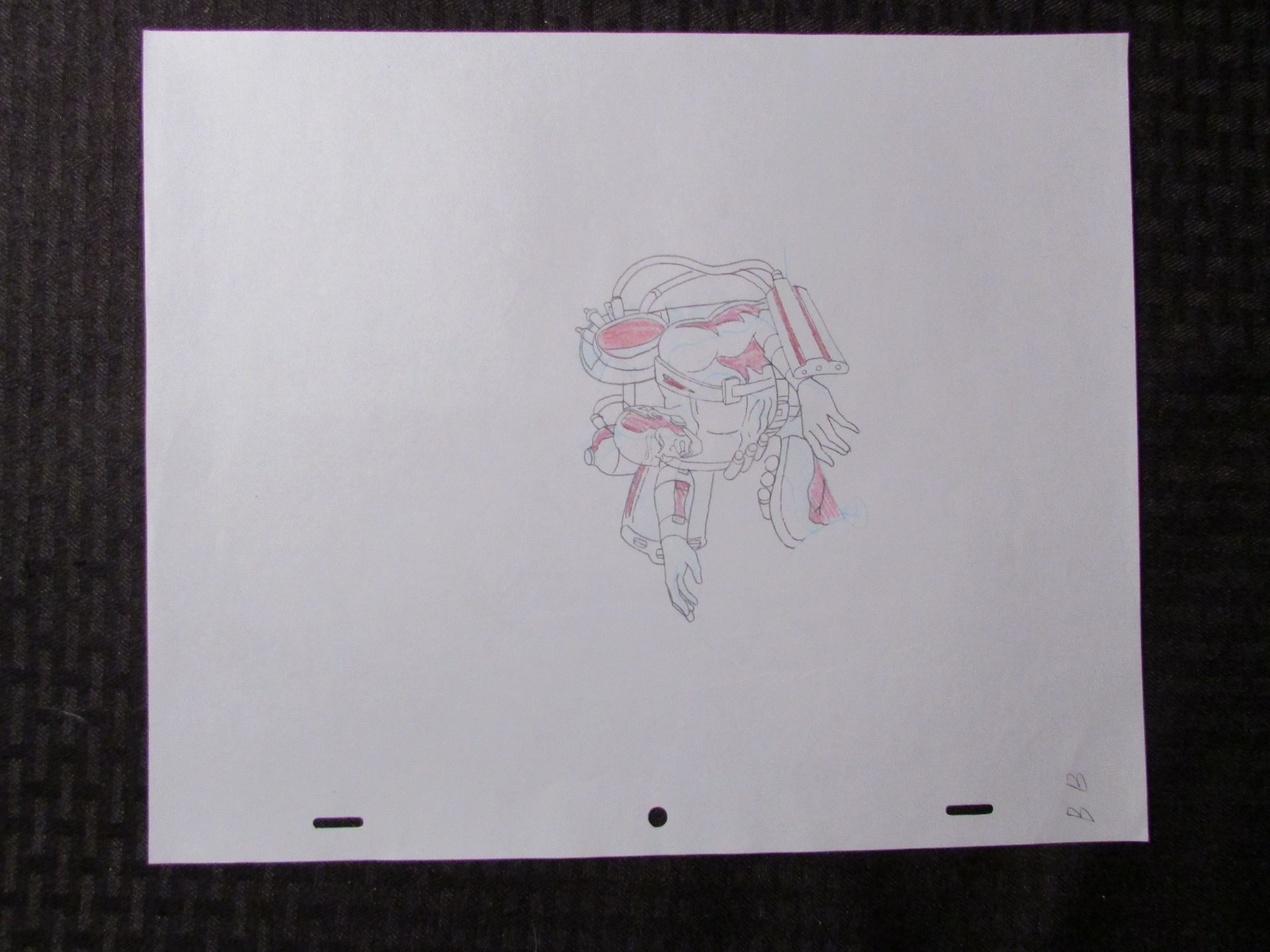 GI JOE Cartoon 12.5x10.5" Animation Detail Drawing FN+ 6.5 Inferno SC-470 B-13