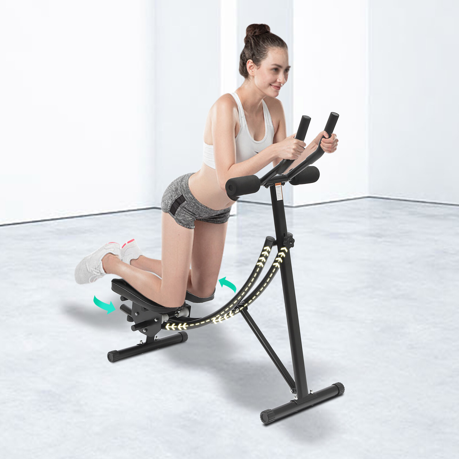 330lbs Workout Equipment Home Gym Core Fitness Coaster Abdominal Crunch Training
