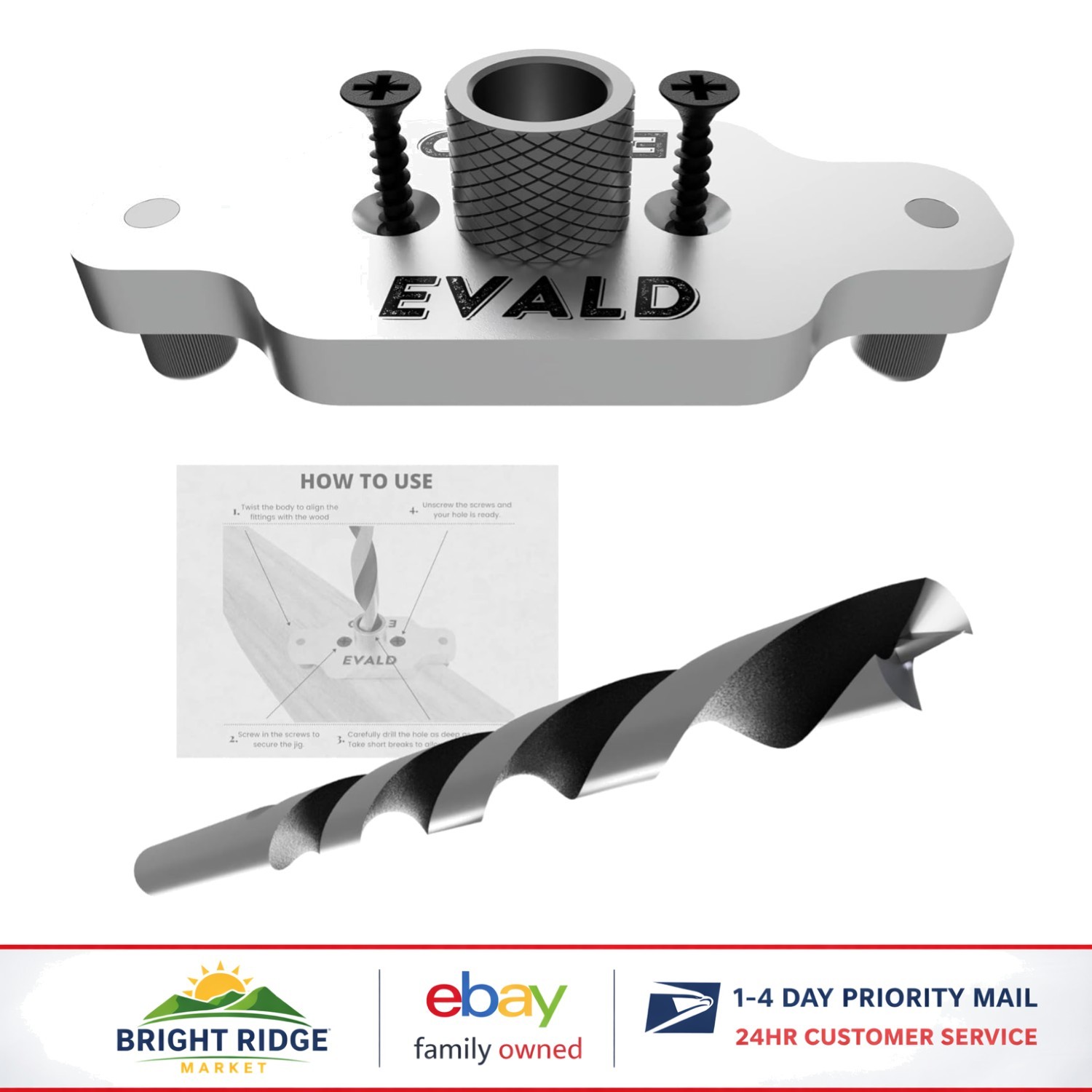 Aluminum Dowel Jig for Floating Shelf Brackets with Efficient Securing System