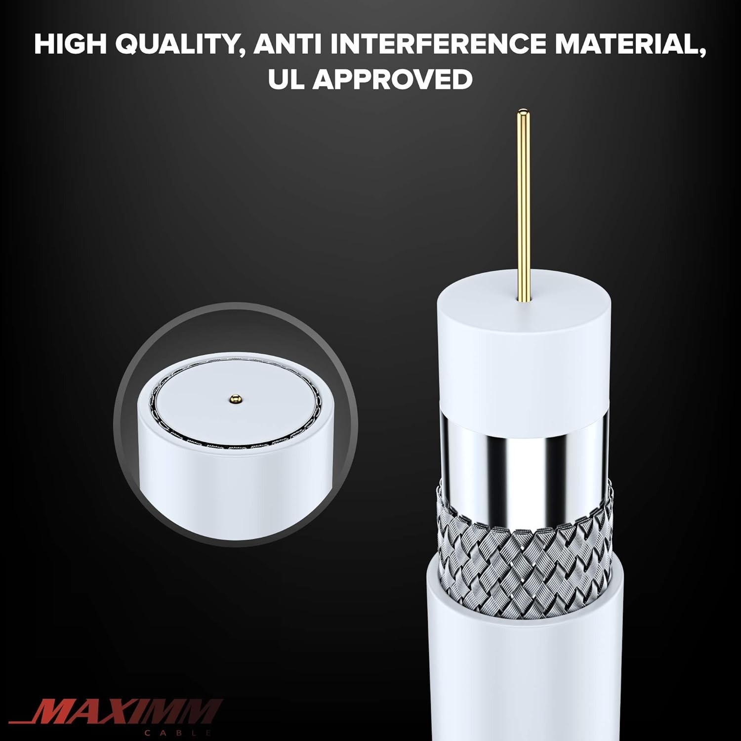 RG6 Coaxial Cable 25ft with 90-Degree Angled Connector - Ultimate Flexibility