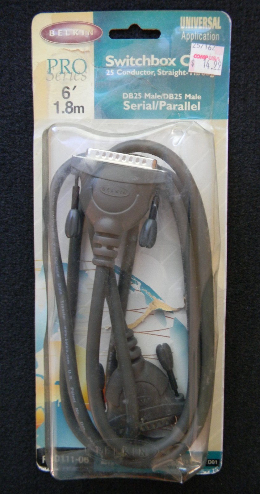Belkin F3D111-06 DB25 Male to DB25 Male 6' Serial Parallel Switchbox Cable