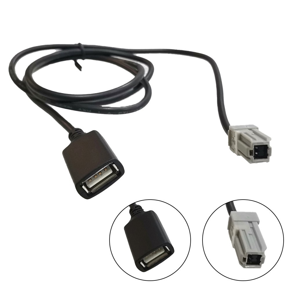 Car Aux Audio 100cm for MEDIA Wire To USB Adapter Correct Connector Brand New