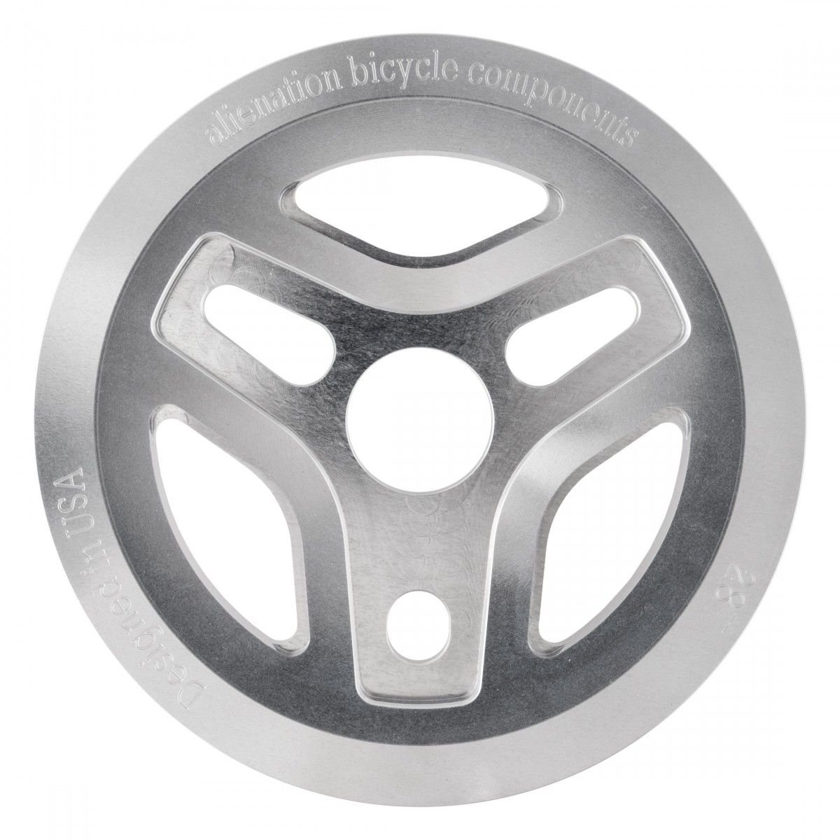 Alienation Starship Chainring 28t 1pc/3pc 1/2in x 1/8in Steel Silver BMX Bike