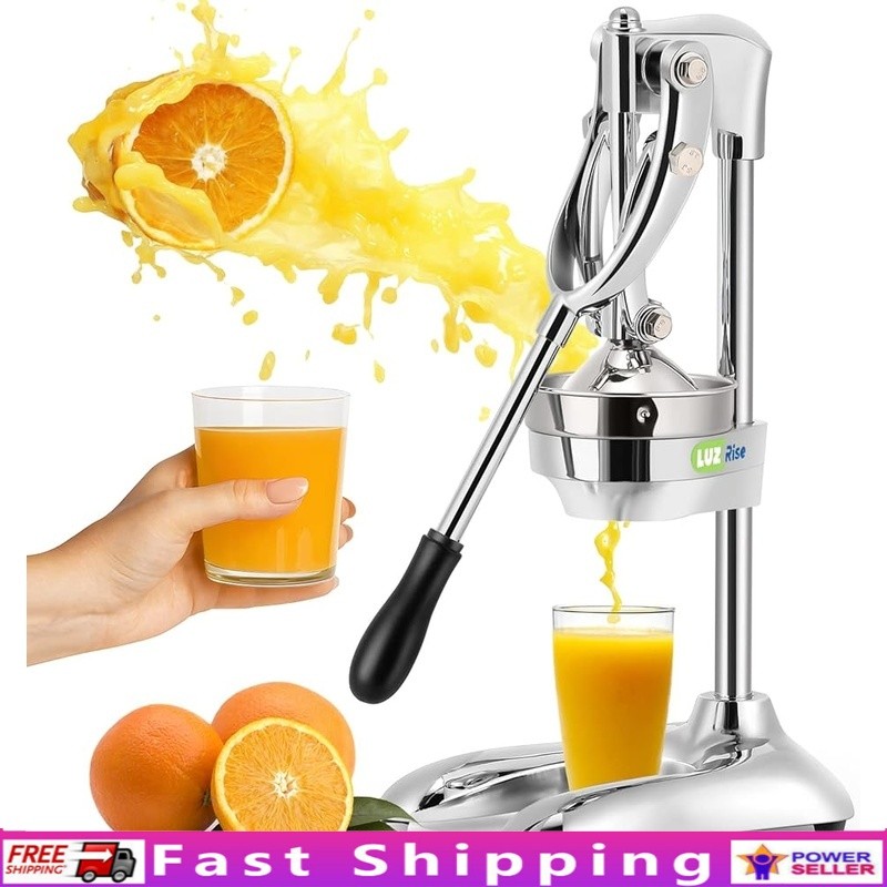 Manual Juicer Stainless Steel Heavy Duty Fruit Press High Juice Yield Zero Waste