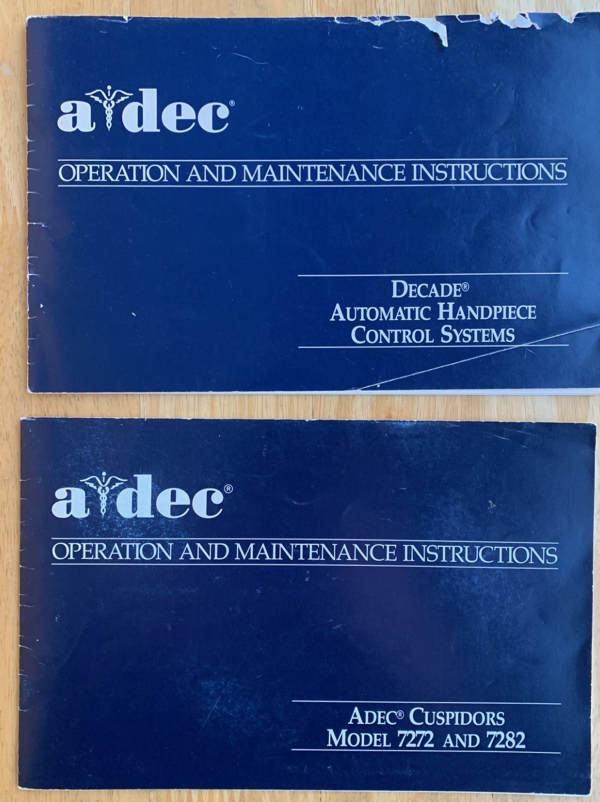 Two Adec Operation Maintenance Instruction Manuals Handpiece Control Cuspidor