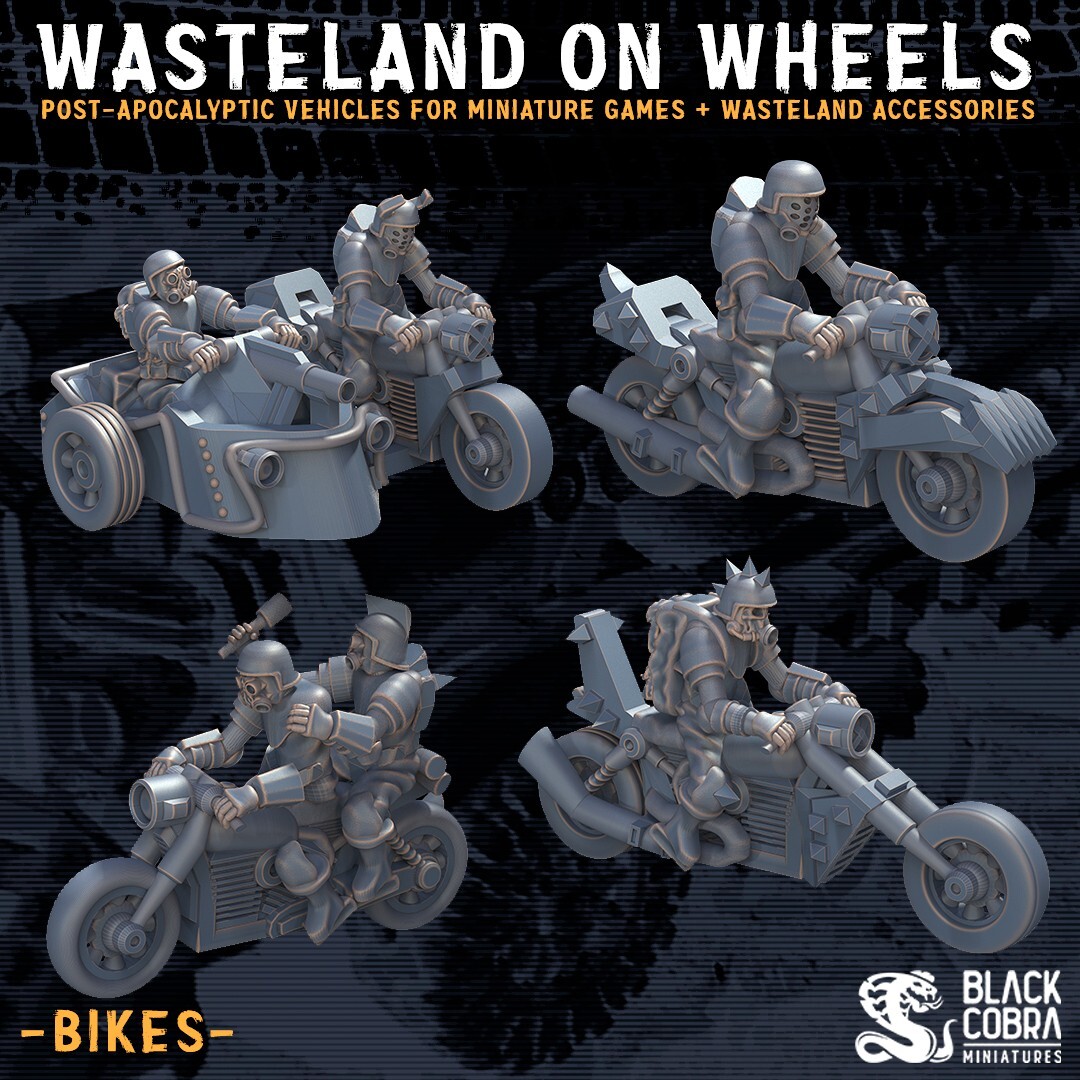 Bikes Motorcycles | Wasteland on Wheels | Car Wars | Gaslands | Black Cobra