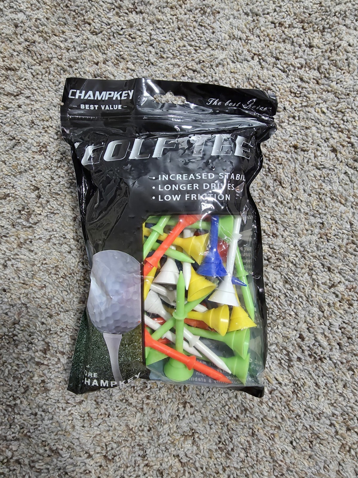 Champkey Golf Tees Assorted Colors