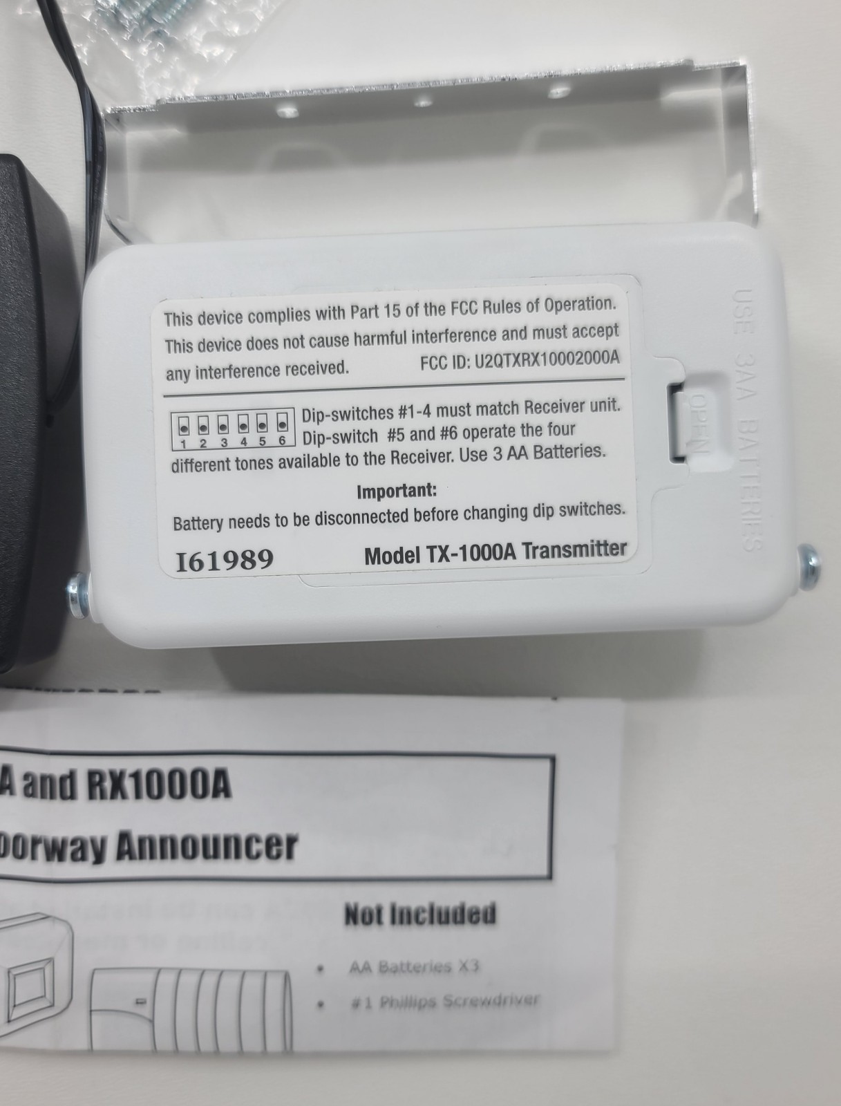 Rodann Electronics TXRX1000A Indoor Wireless Transmitter and Receiver