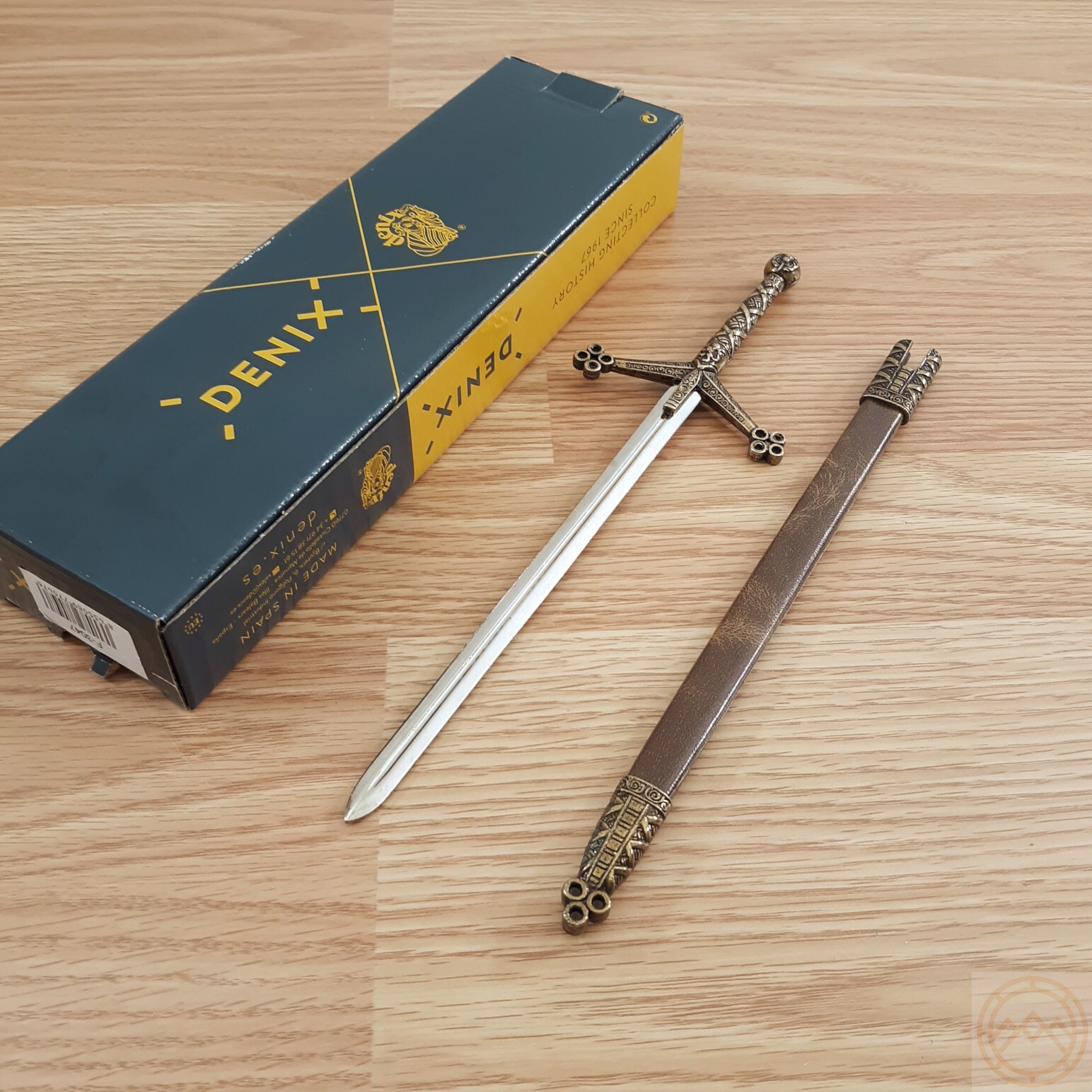 Denix Letter Opener Claymore 10" UNSHARPENED Blade Finish Metal Alloy Handle