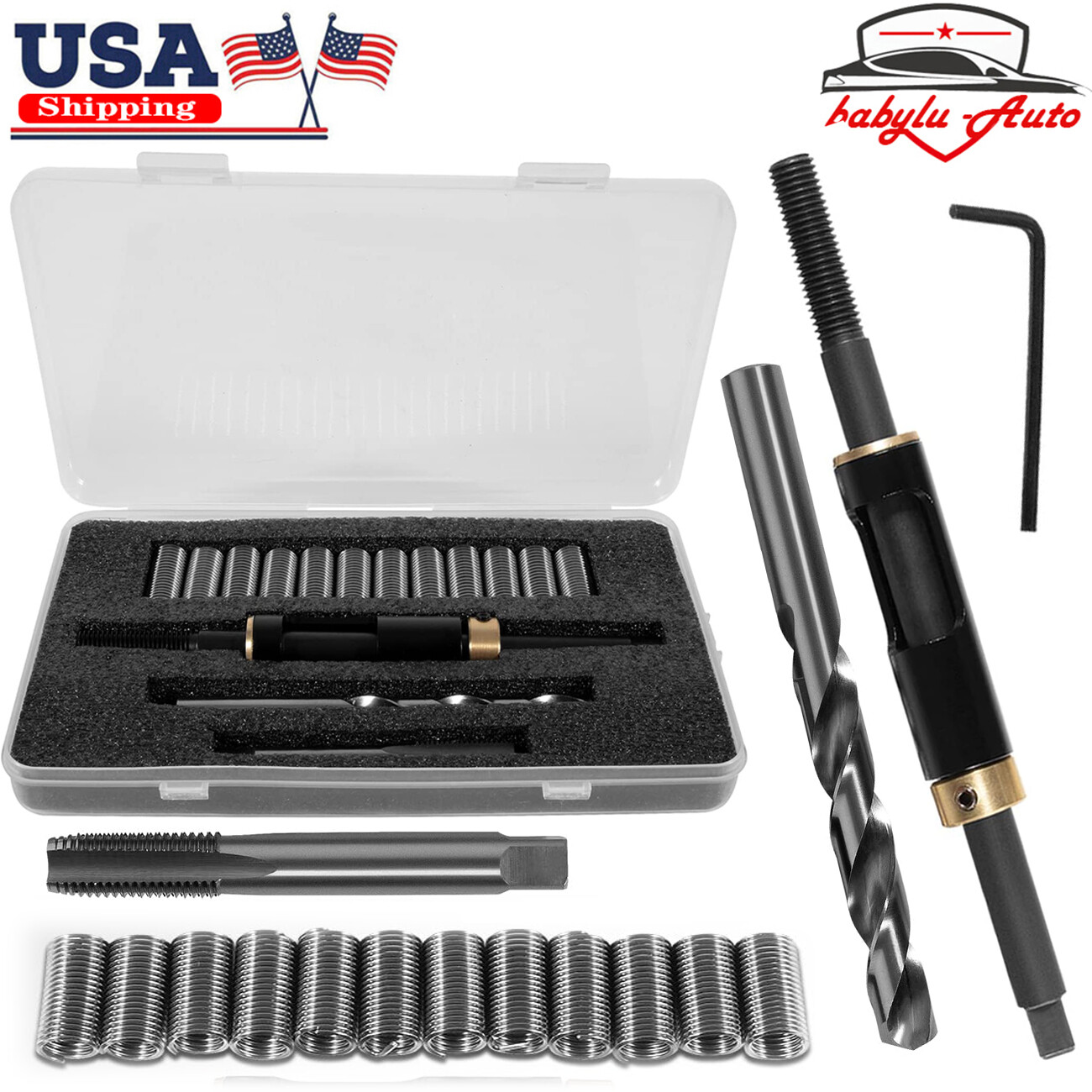 Universal M11 x 1.5 Metric Head Bolt Thread Repair Kit for Cadillac Honda Toyota
