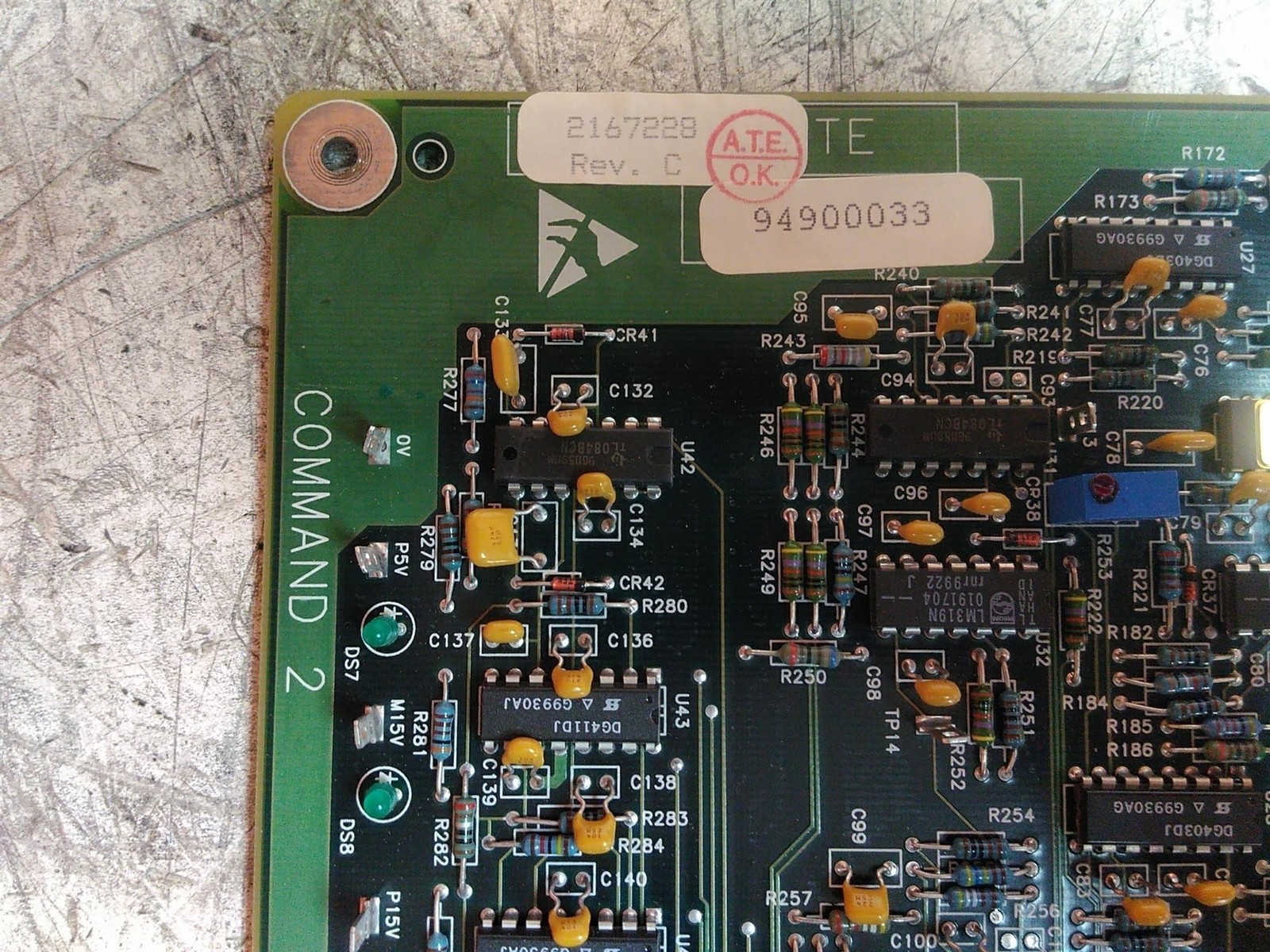 GE 2167228 Rev. C Command 2 Control Board See Description