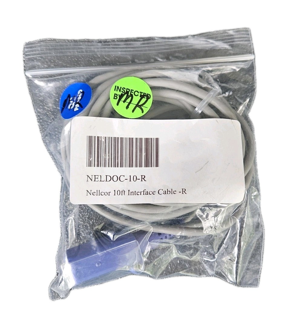 Nellcor NELDOC-10-R Spo2 Adapter Cable Compatible 10ft