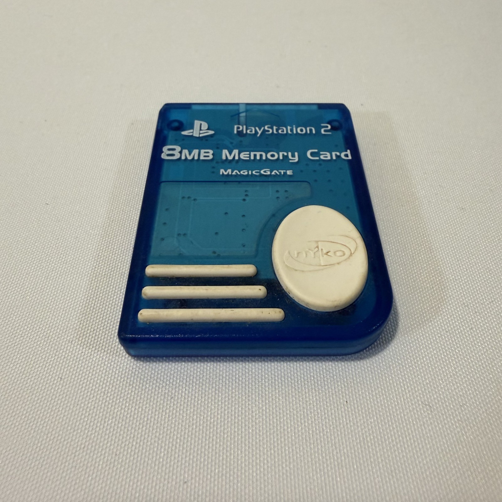Nyko Sony PS2 8MB Memory Card Blue PlayStation 2 Save Data Storage Accessory