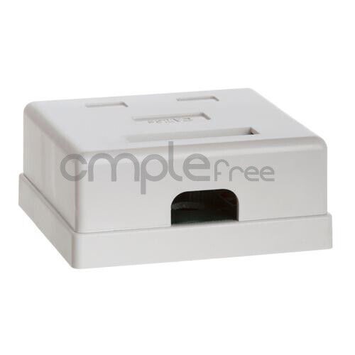 Double Hole Surface Mount Box Keystone Jack Cat5 Cat5e 2 Port NEW