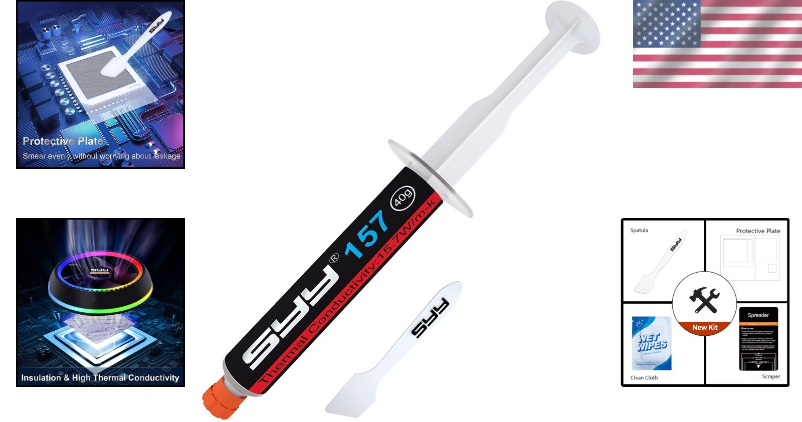 High-Conductivity Thermal Paste with Tool Kit - 40g for Optimal Performance