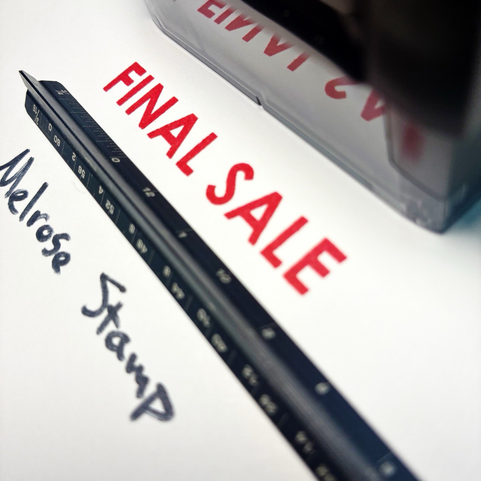 Final Sale Rubber Stamp Red Ink Self Inking Ideal 4913