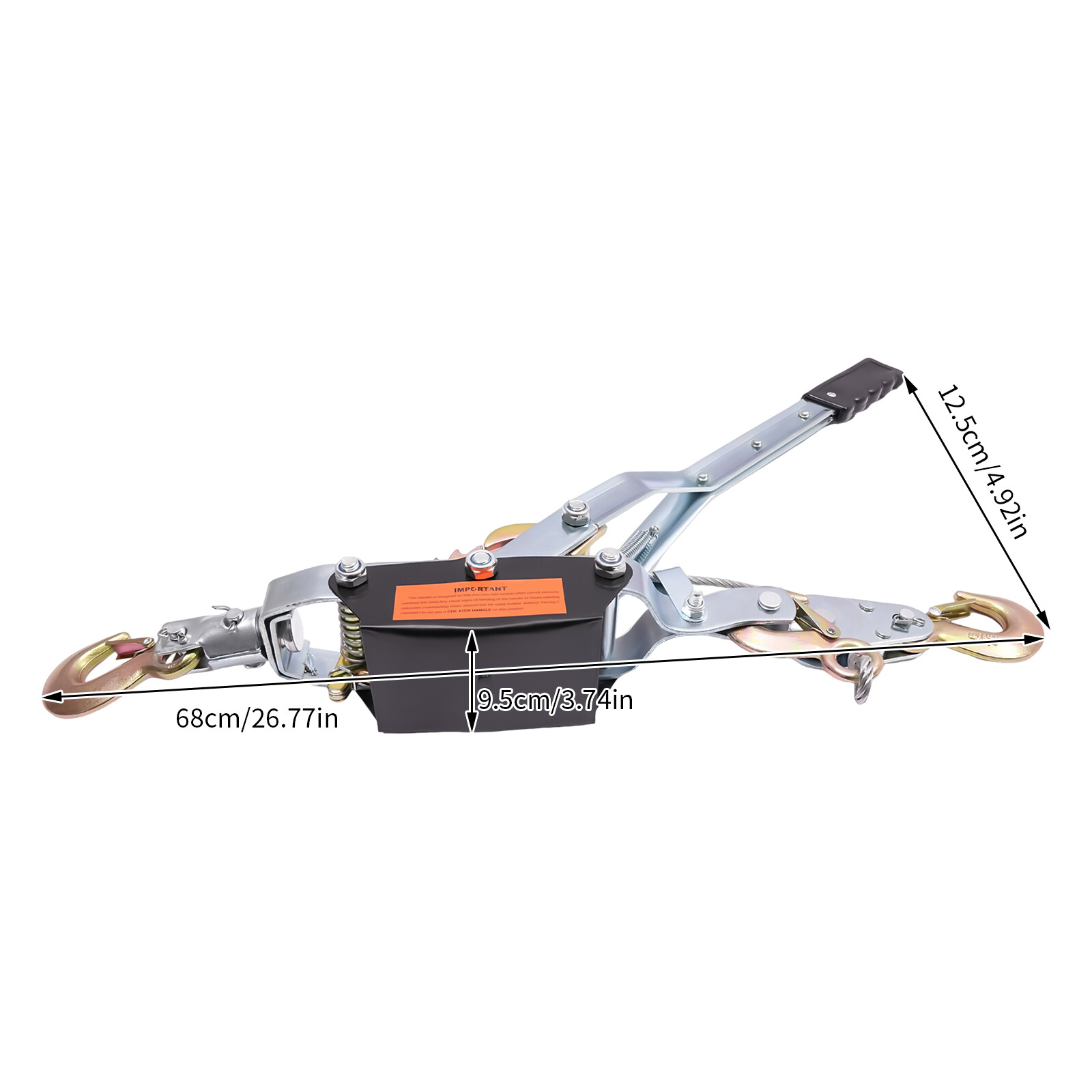 Puller Tightener Heavy Duty Cable Winch Power Puller with Hooks 5 Tons /11023lbs