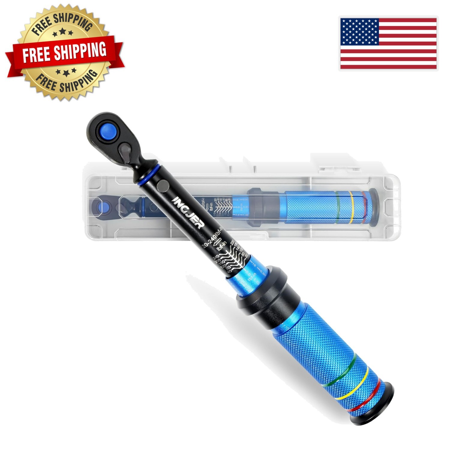 Professional 1/4 Torque Wrench with Haptic Feedback, 20-240 in.lb Precision