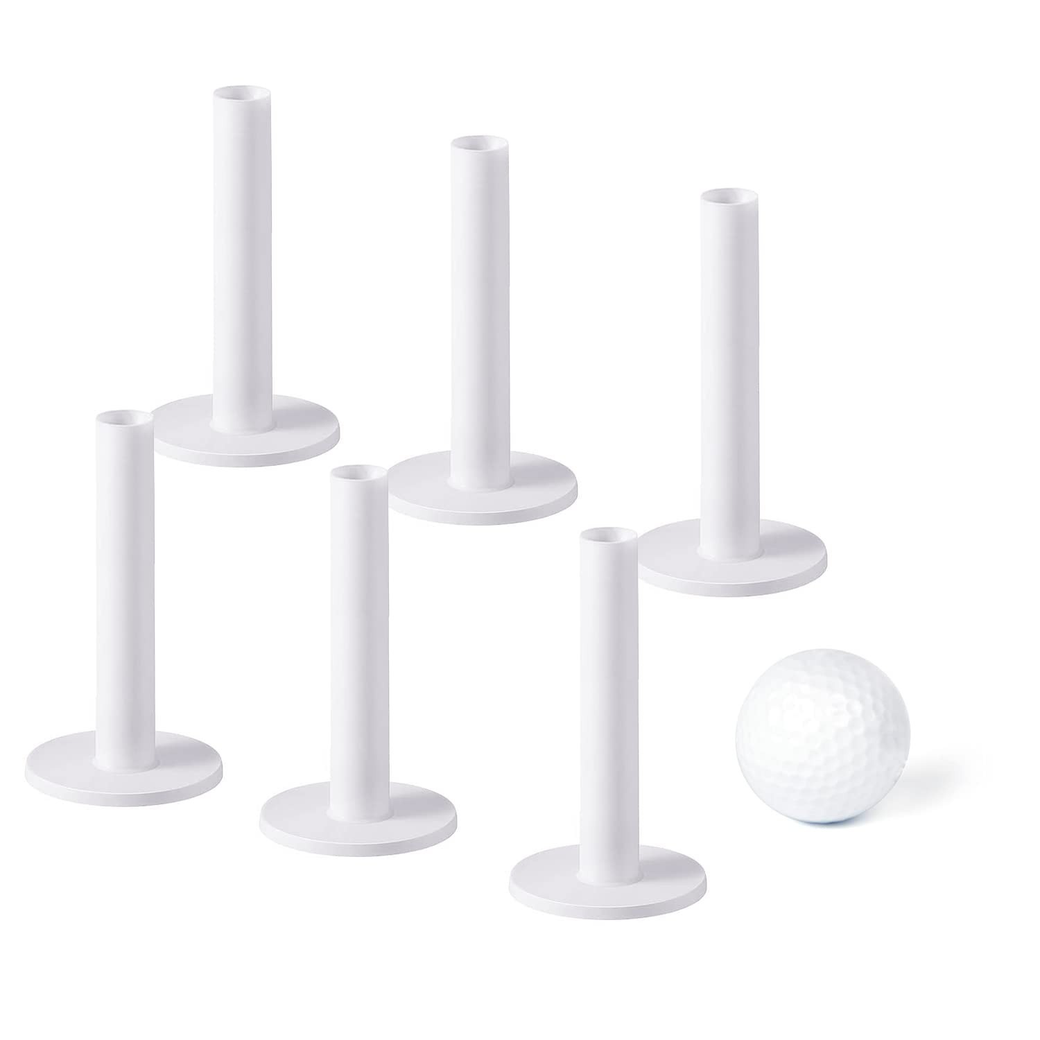 MAZEL Premium Rubber Golf Tees for Mats - High Performance Rubber Tees Holder...
