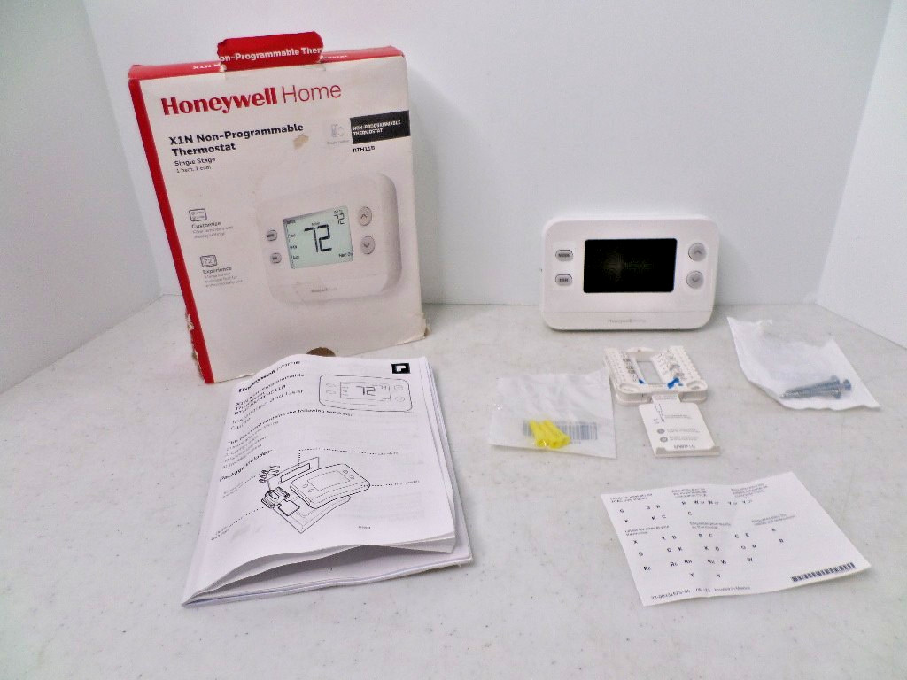 Honeywell Home 24-Volt X1N Non-Programmable Thermostat Single Stage RTH11B White